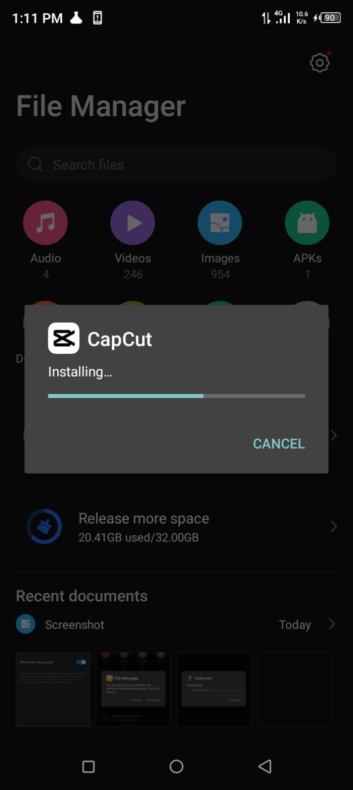 Install the Capcut APK